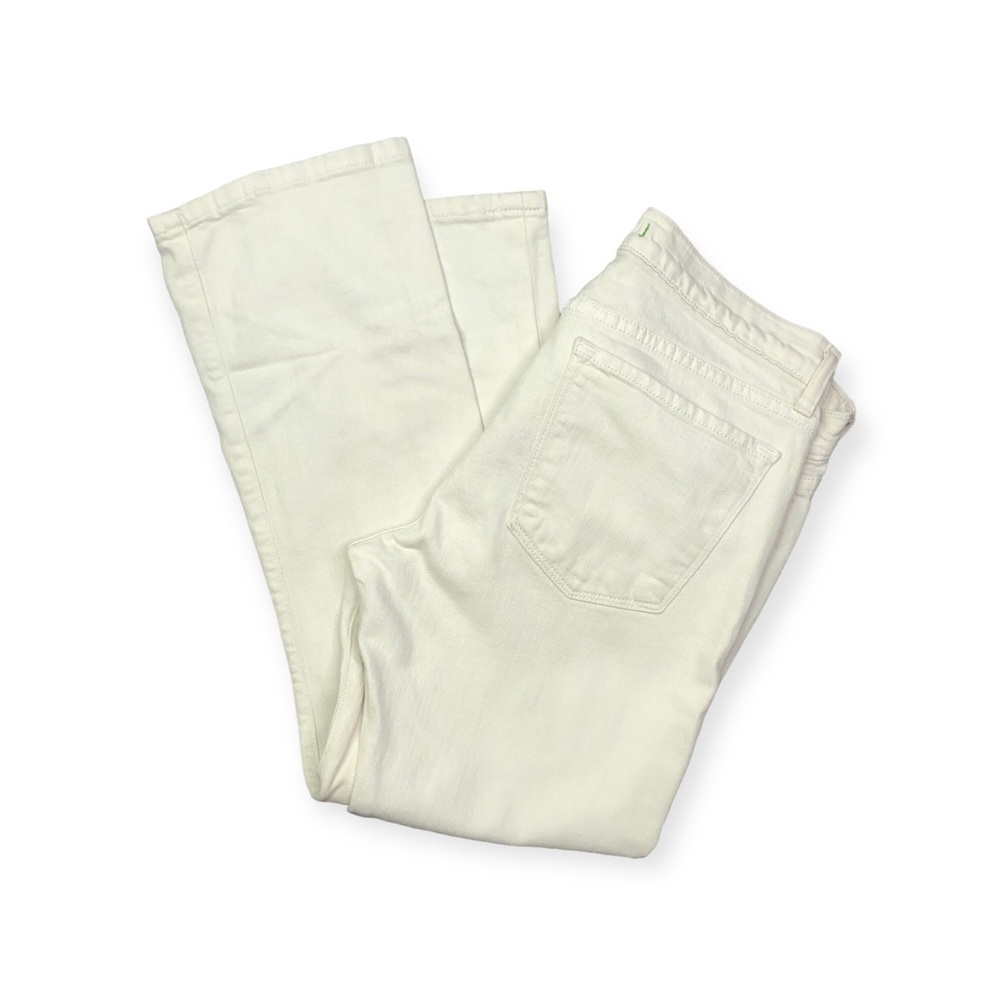 J Brand Gigi jeans white straight leg cropped stretch mid rise 28